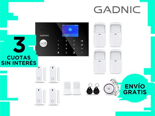 Kit Alarma Para El Hogar Gadnic + 6 Sensores Extras