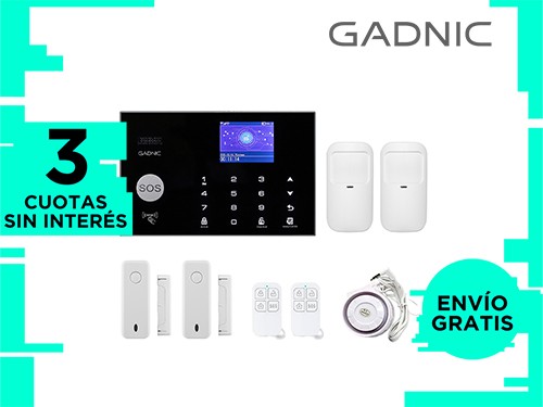 Kit Alarma Domiciliaria Gadnic + 2 Sensores Extras