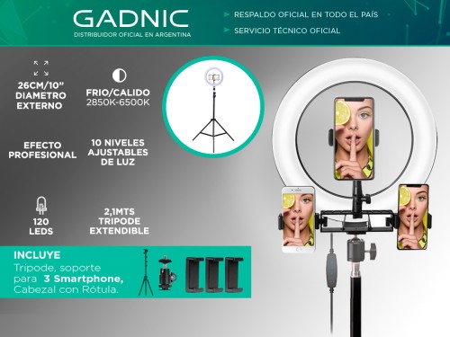 Aro Iluminador Led Gadnic 26cm 10