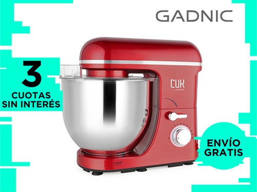 Batidora de Pie 1400w Gadnic 5.7L 10 Velocidades Con Accesorios