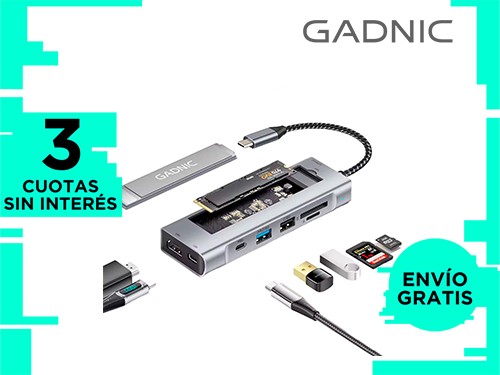 Adaptador HUB 8 en 1 Funcion De Alacenamiento En Disco Type C USB Macb