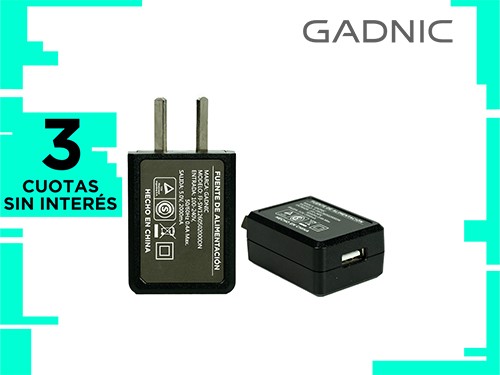 Cargador Homologado Gadnic 5V 2A USB