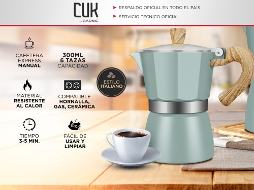 Cafetera Moka Cuk By Gadnic MK60P Tipo Italiana