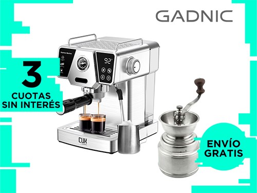 Cafetera Gadnic CME07 Automática + Molinillo de Café Clásico Manual