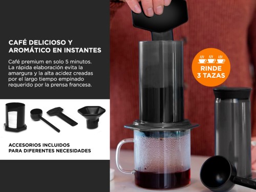 Kit Cafetera Gadnic CukPress Prensa Tipo Aeropress Portátil + Accesori