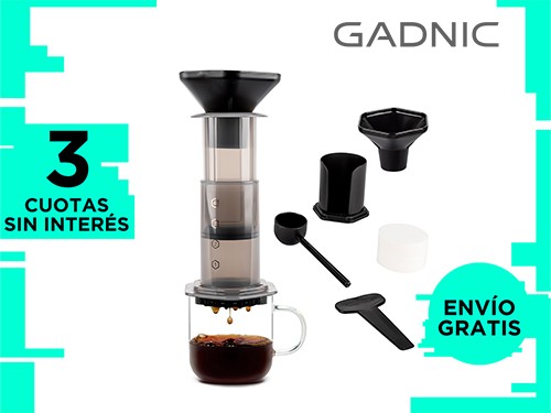 Kit Cafetera Gadnic CukPress Prensa Tipo Aeropress Portátil + Accesori