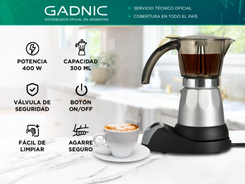 Maquina de Cafe Mokka Gadnic Eléctrica 300ml