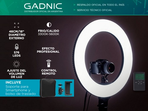 Aro Iluminador Led Gadnic 46cm 18