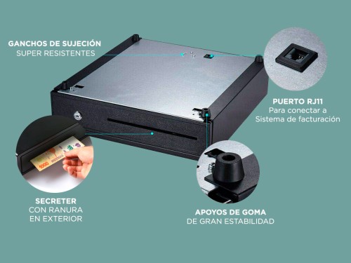 Caja Para Dinero Gadnic G335 Cerradura de Seguridad 3 Modos de Apertur