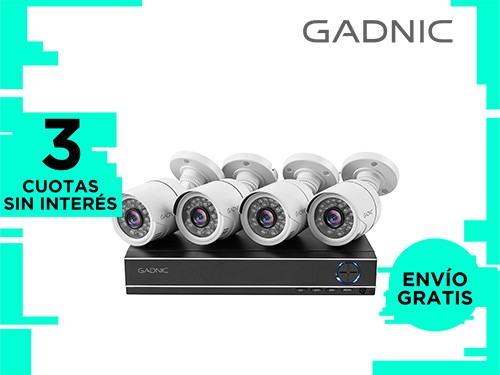 Cámaras de Seguridad x4 + DVR 8CH Gadnic SX14 Interior / Exterior IP C