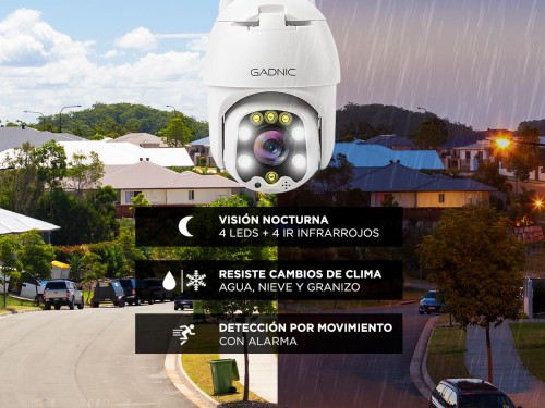 Camara De Seguridad Gadnic DM300W IP WIFI Para Exteriores 1080P Visión