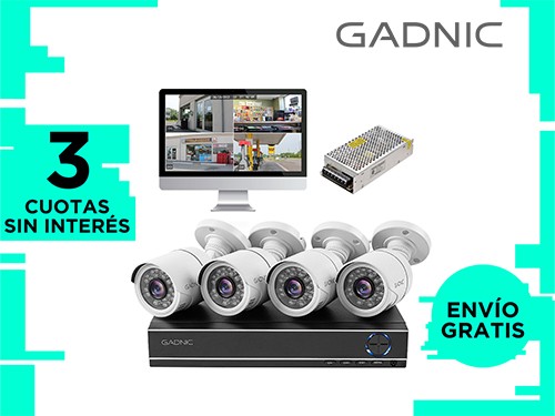 Kit x 4 Camaras de Seguridad + Fuente DVR + Fuente Switching