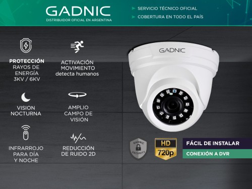 Cámara de Seguridad Gadnic C25-1 Domo Visión Nocturna