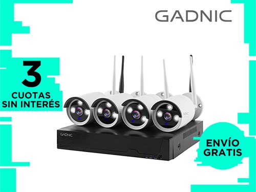 Cámaras de Seguridad x4 + NVR Gadnic SX24 Interior / Exterior IP WiFi