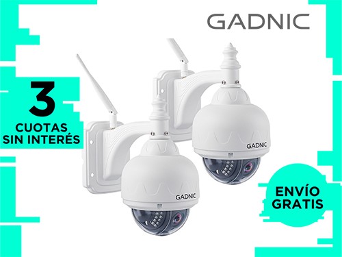 Kit x2 Cámaras de Seguridad Gadnic Domo con Vision Nocturna Wifi Full