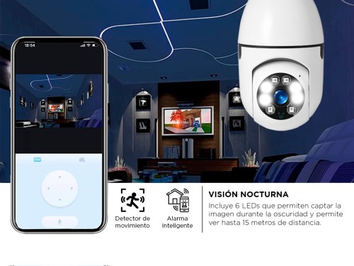 Cámara de Seguridad FULL HD Gadnic Domo Con Visión Nocturna Y Detecció