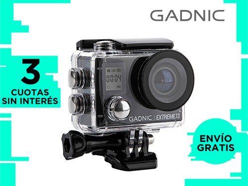 Cámara Deportiva Gadnic SX10 4K 16Mpx Pantalla Touch Batería Extra