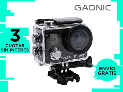 Cámara Deportiva Gadnic EXTREME 10 4K 20Mpx Doble Pantalla Batería Ex