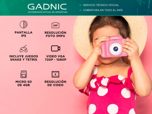 Cámara de Fotos Gadnic CK32 Digital Para Niños Función Resistente a Go