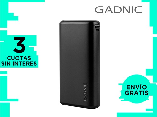 Cargador Portátil Gadnic K25 25000 mAh Carga Rápida 2 USB