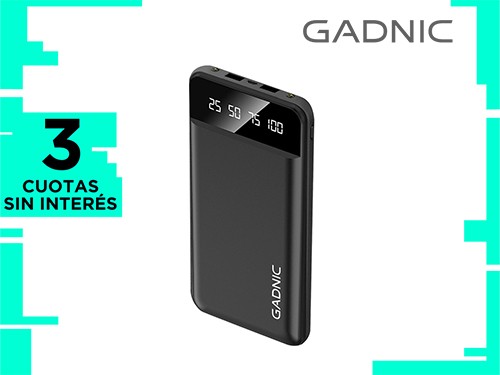 Cargador Portátil Gadnic K42 10000 mAh 2 puestos USB + Display