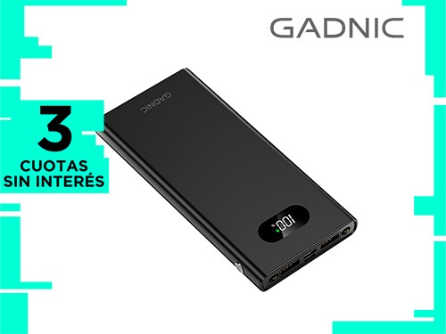 Power Bank Gadnic BC58U 15.000mah Metalico Carga Rápida