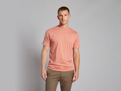 Remera lisa de jersey coral