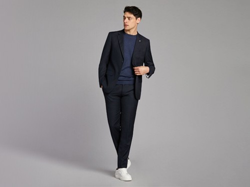 Traje ss100 liso slim fit azul marino