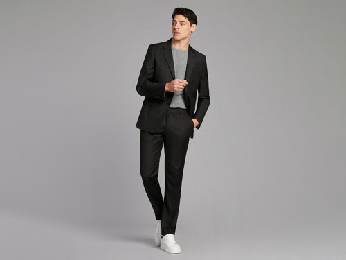 Traje SS100 liso slim fit negro