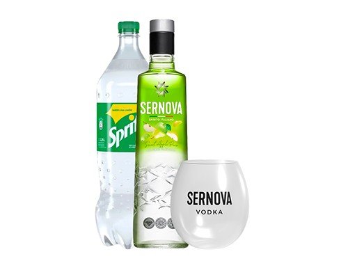 1 Sernova 700ml + 1 Vaso Sernova 500ml (acrílico) + Sprite 2.25lts