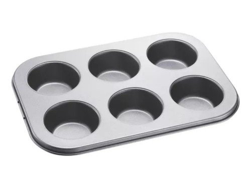 Molde Para Muffin X6 Antiadherente Acero Al Carbono Carol