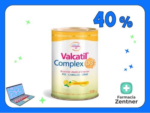 Colágeno Hidrolizado Valcatil Complex D3 Sabor Limon