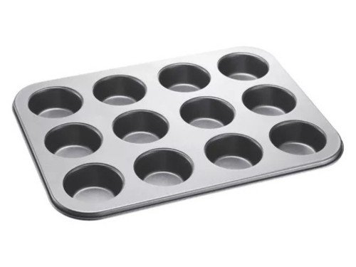 Molde Para Muffin X12 Antiadherente Acero Al Carbono Carol