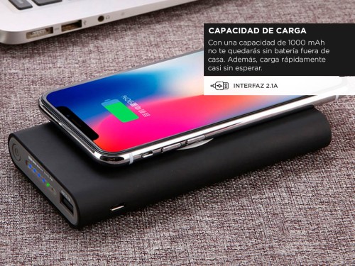 Power Bank Gadnic 10000 mAh con Doble Carga y Carga Rápida