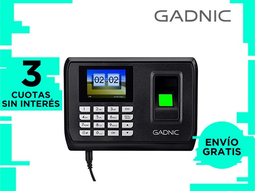 Reloj Controlador de Horario Gadnic C2890 Biometrico Huella Asistencia