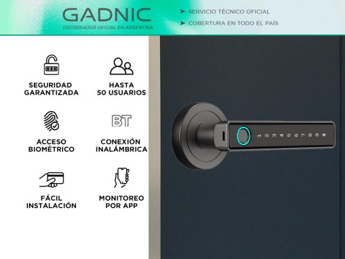 Cerradura Biometrica Gadnic Inteligente Con Bluetooth