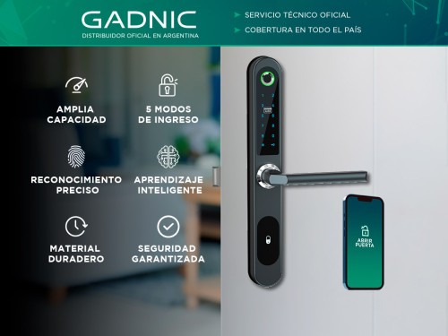 Cerradura Inteligente Pro Gadnic 5 Modos de Ingreso