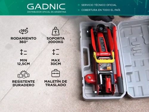 Criquet Carrito Hidraulico Gadnic 2000 Kg + Maletin