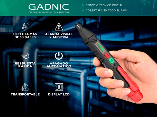 Detector de Fuga de Gas Natural Gadnic Con Alarma Audible y Visual