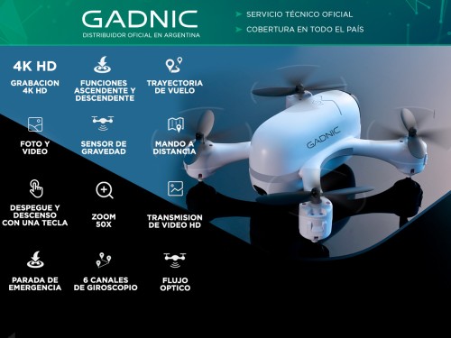 Drone Gadnic Full HD 4k Posicionamiento de Flujo Óptico