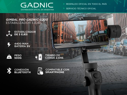 Gimbal Pro Gadnic G200 Estabilizador 3 Ejes