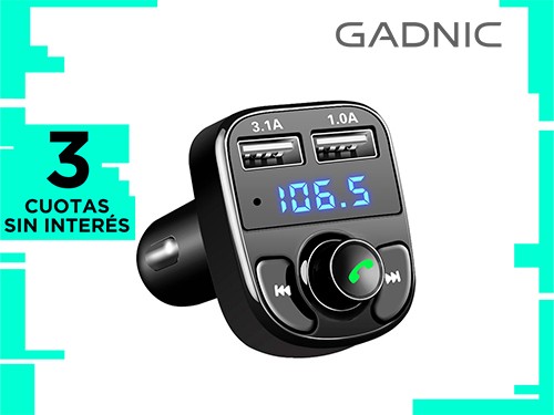 Transmisor Bluetooth Auto Usb Gadnic Microfono Radio Fm Sd