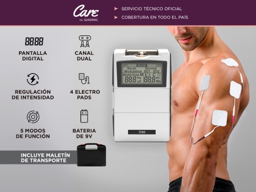 Electro Estimulador Portátil EM7 Gadnic Masajeador Muscular