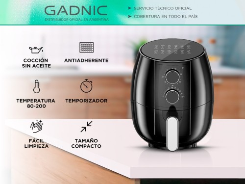 Freidora de Aire Gadnic 2.5L 100W Sin Aceite