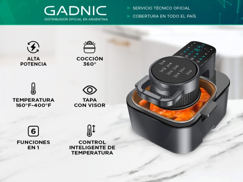 Freidora de Aire Future V7.2 Gadnic Tapa con Visor