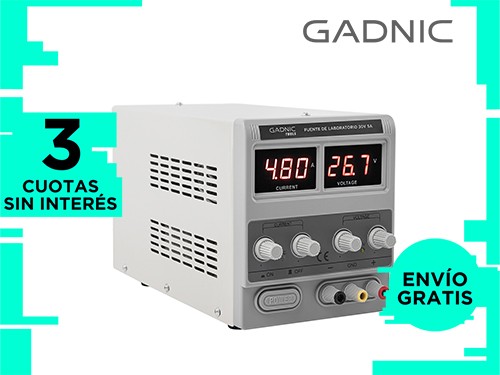 Fuente De Alimentacion Gadnic 305D Potente 30V 5 Amps Laboratorio