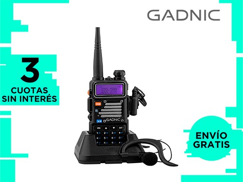 Handy Gadnic WK1000US Bi-Banda 10w 128CH Hasta 12km Manos Libres y Ac