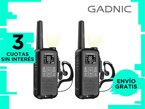 Handy Gadnic WK5200 Kit x2 22CH UHF Display USB C + Manos Libres