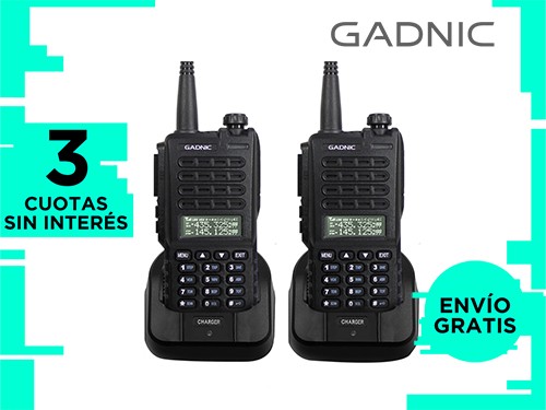 Handy Gadnic WK88 Kit x2 Bi-Banda 10w 128CH Hasta 12km + 4 Baterías y