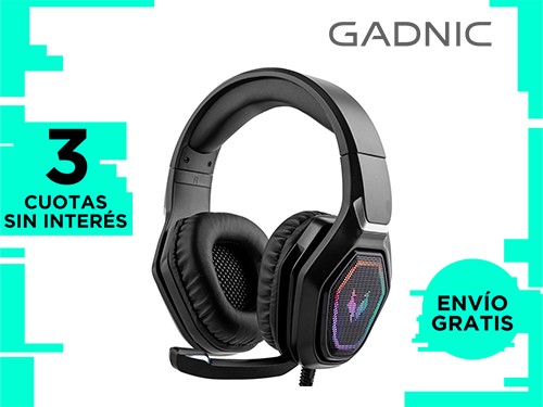 Auriculares Gamer Alpha A8800 Play Microfono Luz RGB Cancelacion Sonid